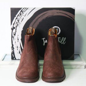 Jack 'n Jill Chelsea Brown Suede Boots Size 10 Never Worn